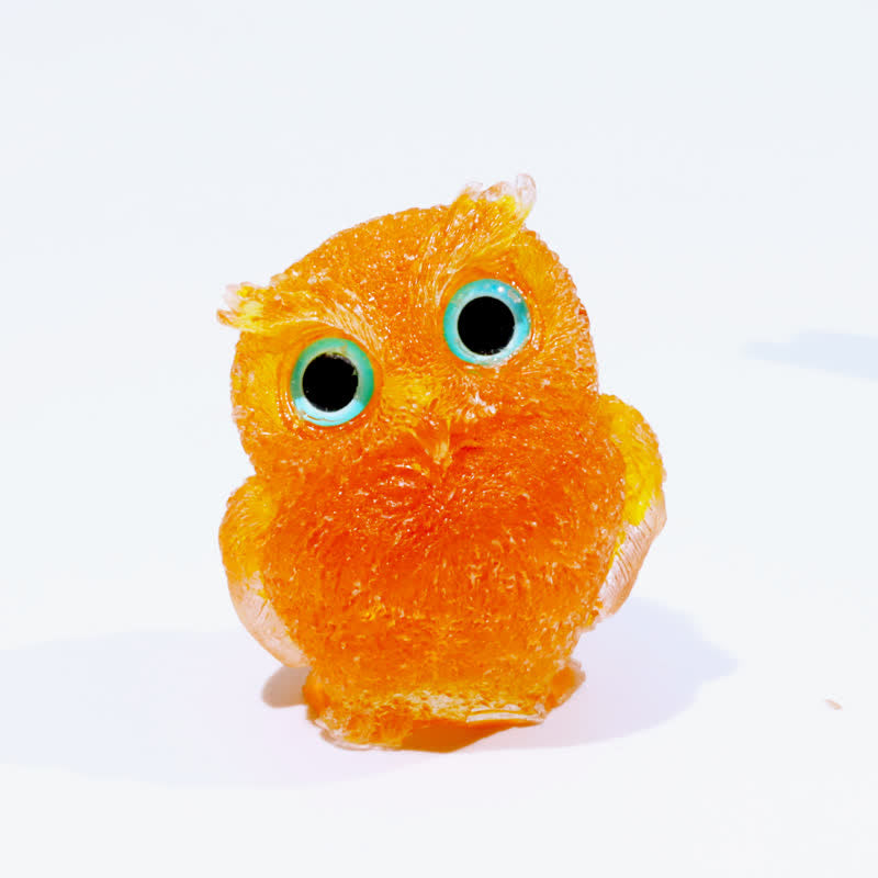 Olivenorma Kristall-Eulenfigur – Edelstein-Dekoration - Citrin#Blaues Auge - 2,08 Zoll (L) * 1,57 Zoll (Breite) * 1,45 Zoll (Höhe) - image 43