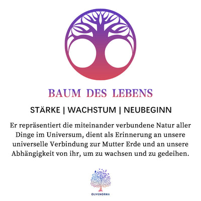 Olivenorma Natürlicher Quarz Baum des Lebens Hamsa Anhänger Halskette Set 