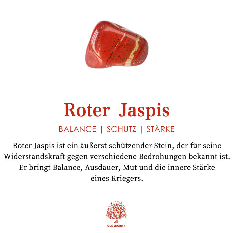 Olivenorma Roter Jaspis Opal Amulett Orgon Halskette 