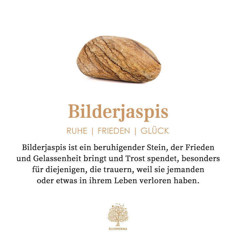 Olivenorma Streifen-Bildjaspis- und Blaupunktjaspis-Armbandset 