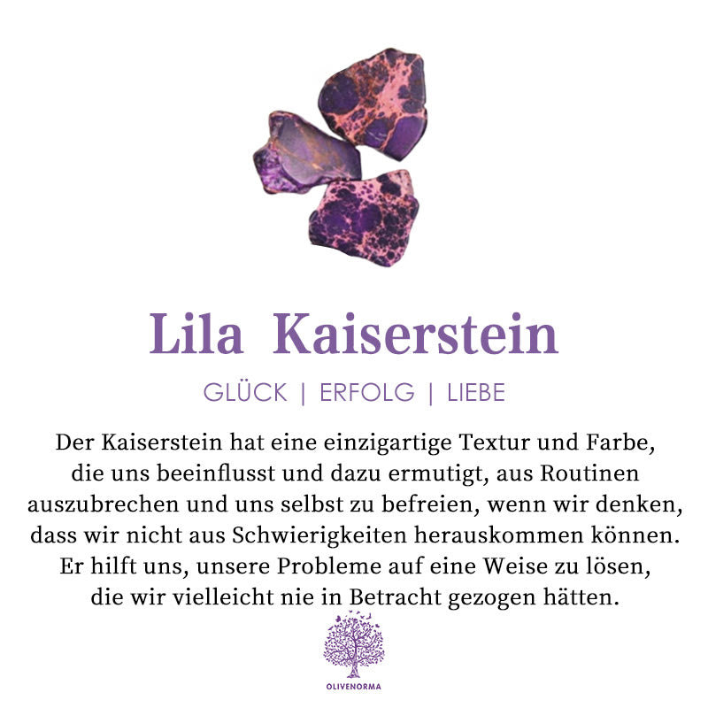 Olivenorma Amethyst Granat Lila Kaiser Stein Perlen Armband