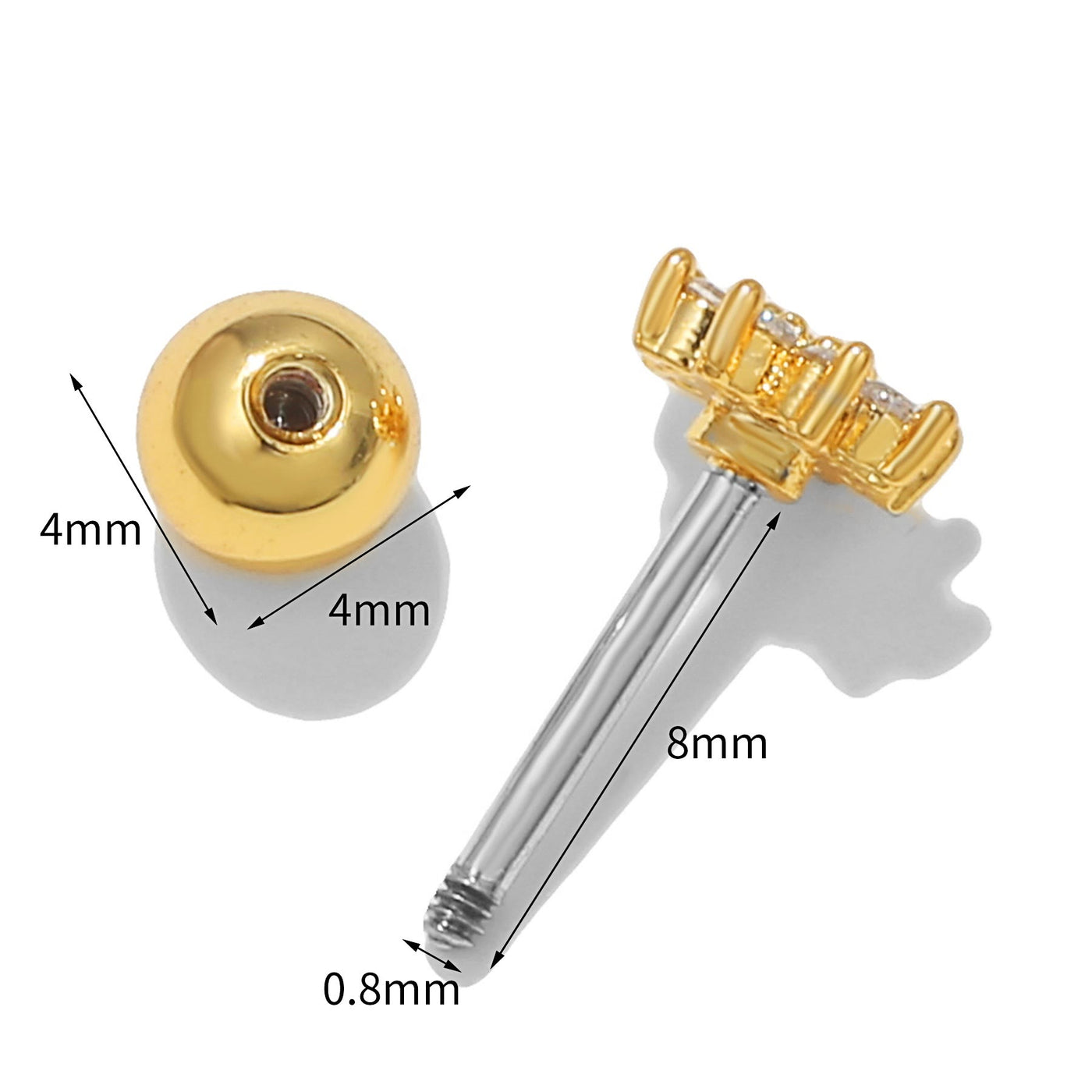 Olivenorma Ohrstecker aus Silber mit geometrischem Schliff und farbigen Zirkonia
