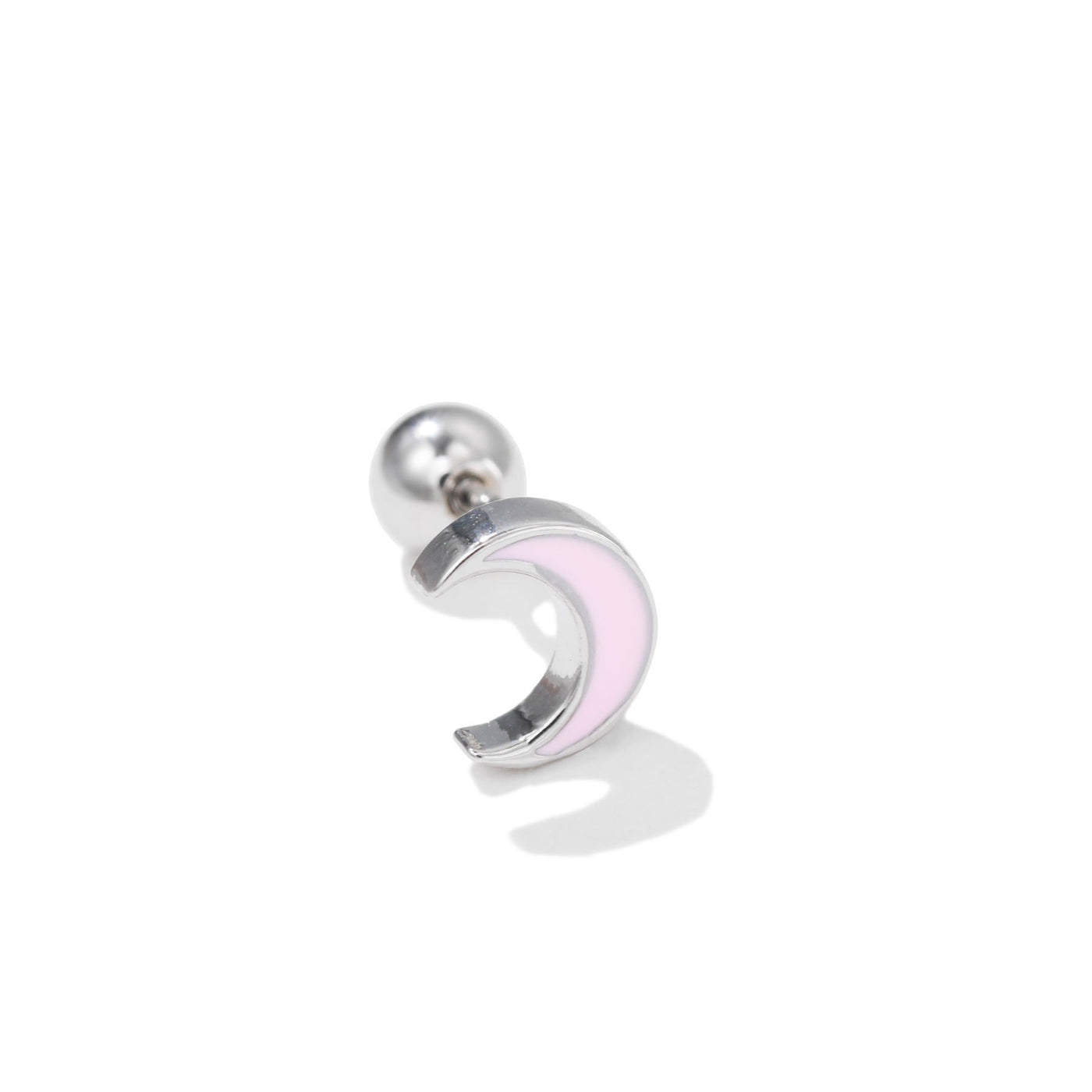 Olivenorma Herz-Ohrringe mit farbigem Zirkonia im Schmetterlingsschliff - Rosa Mond - image 10