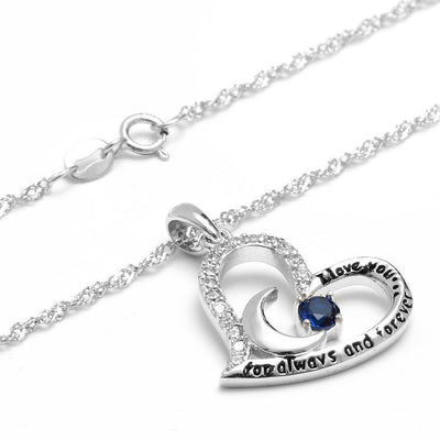 Olivenorma Halskette mit Geburtssteinen, S925 Silber, „Ich liebe dich für immer und ewig“ - image 13