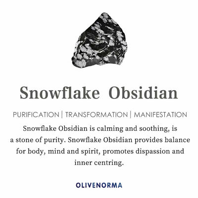 Olivenorma Schneeflocken-Obsidian-Hämatit-Perlen Herren-Armband