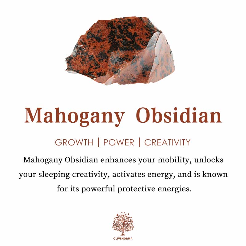 Olivenorma Mahagoni Obsidian Labradorit Perlen Herren Armband