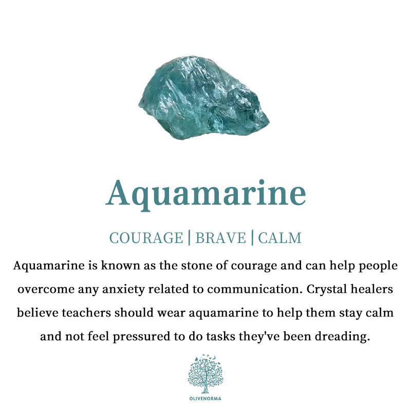 Olivenorma Aquamarin Schweinenase Schaftring