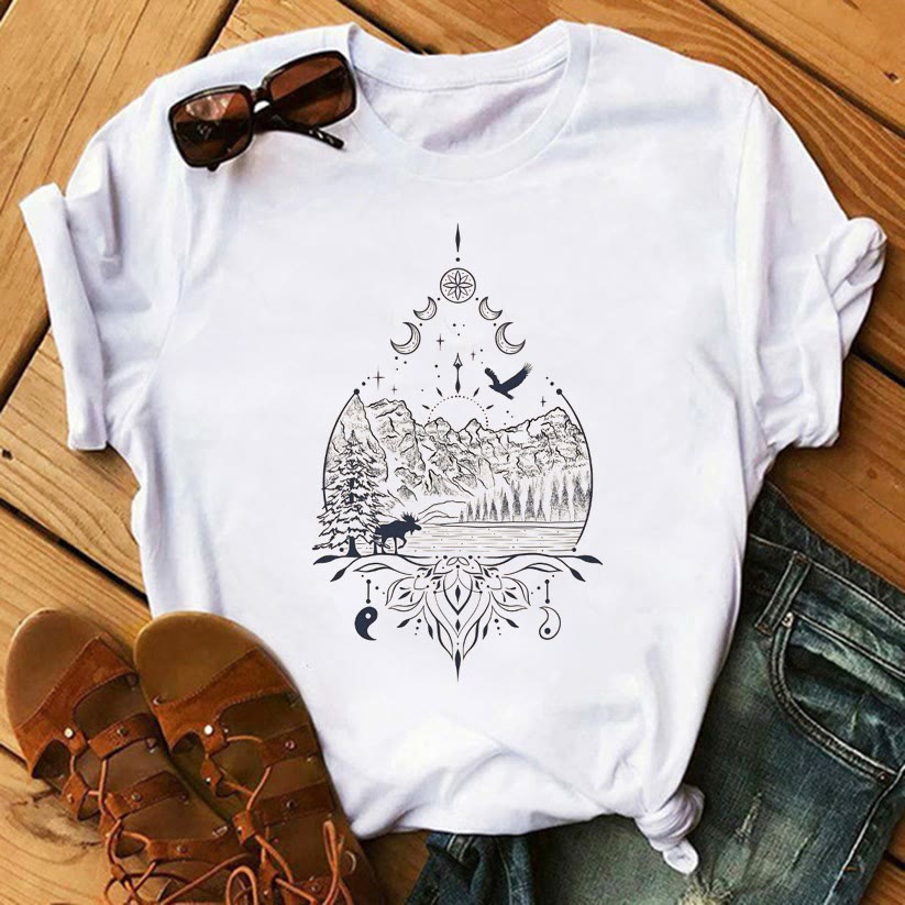 Olivenorma Baum des Lebens Inspirierende Polyester-T-Shirts