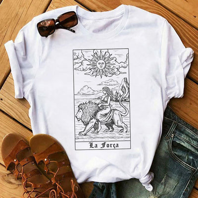 Olivenorma – Inspirierende Polyester-T-Shirts mit Tarot-Print