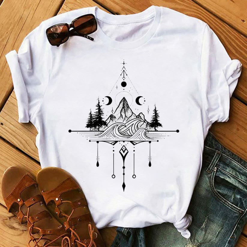Olivenorma – Inspirierende Polyester-T-Shirts mit Tarot-Print