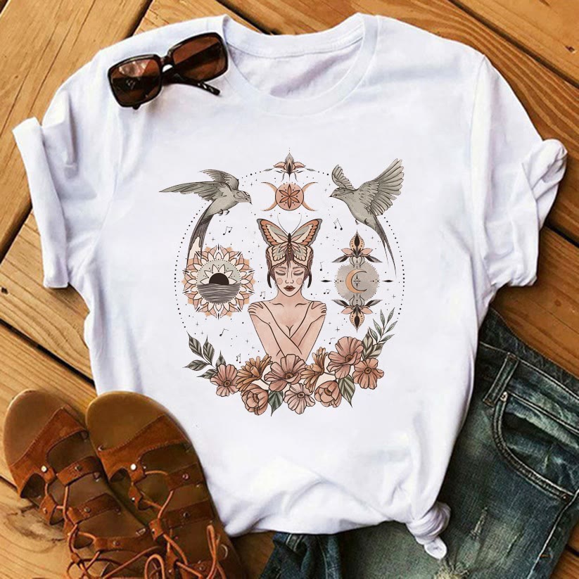 Olivenorma – Inspirierende Polyester-T-Shirts mit Tarot-Print