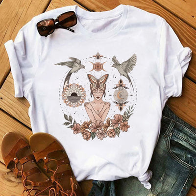 Olivenorma – Inspirierende Polyester-T-Shirts mit Tarot-Print