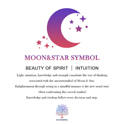 Olivenorma Polyester T-Shirt mit Mond- und Lotus-Aufdruck