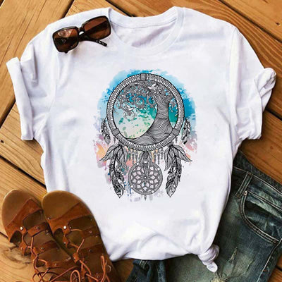 Olivenorma Modal T-Shirt mit Traumfänger-Print