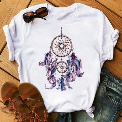Olivenorma Modal T-Shirt mit Traumfänger-Print