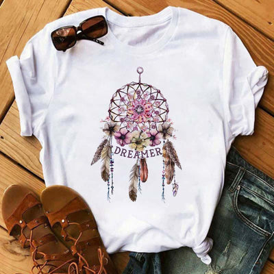 Olivenorma Modal T-Shirt mit Traumfänger-Print