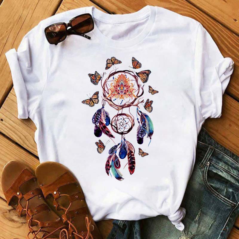 Olivenorma Modal T-Shirt mit Traumfänger-Print