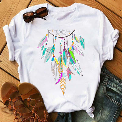 Olivenorma Modal T-Shirt mit Traumfänger-Print