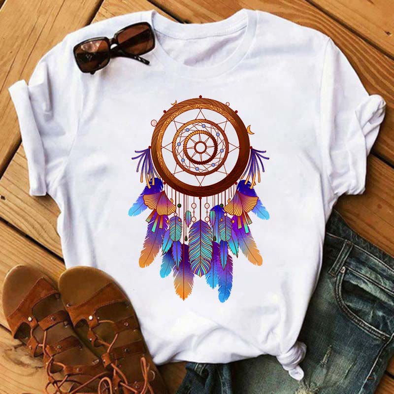 Olivenorma Modal T-Shirt mit Traumfänger-Print