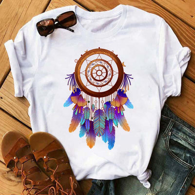 Olivenorma Modal T-Shirt mit Traumfänger-Print