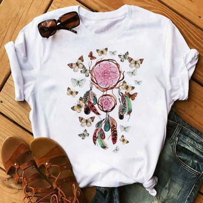 Olivenorma Modal T-Shirt mit Traumfänger-Print