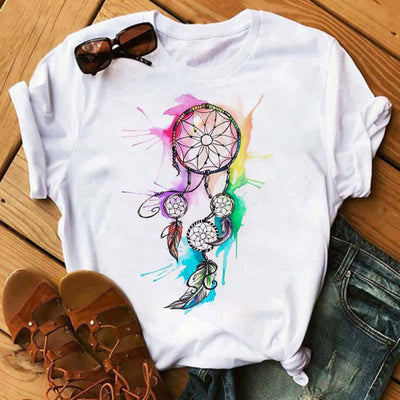 Olivenorma Modal T-Shirt mit Traumfänger-Print