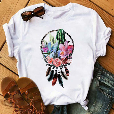 Olivenorma Modal T-Shirt mit Traumfänger-Print
