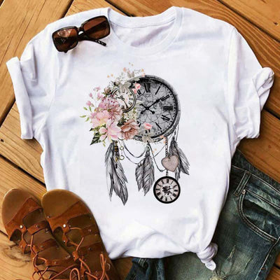 Olivenorma Modal T-Shirt mit „Dreamcatcher Tree Of Life“-Print