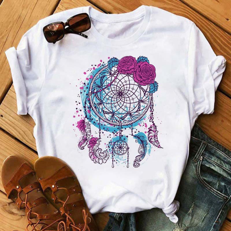Olivenorma Modal T-Shirt mit „Dreamcatcher Tree Of Life“-Print