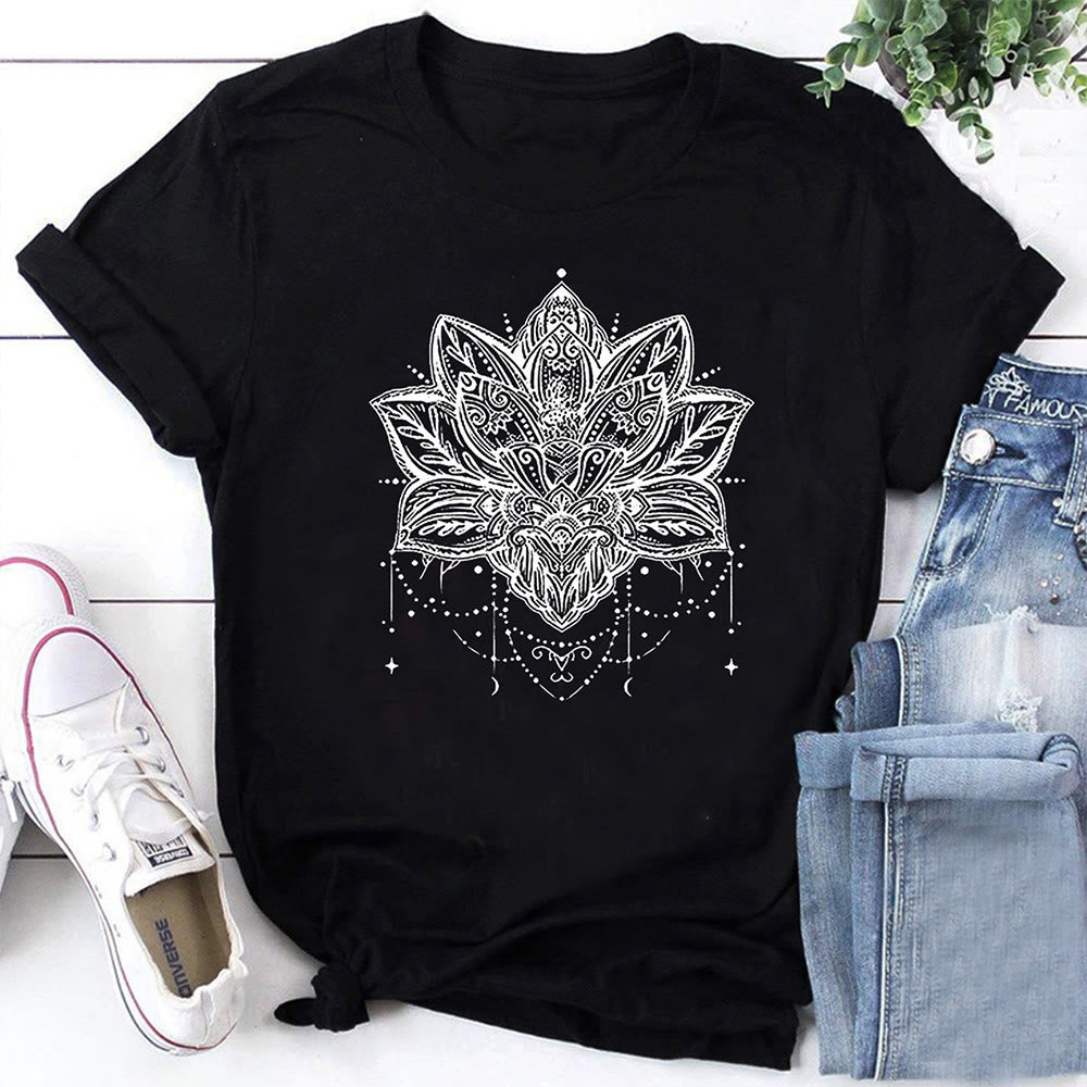 Olivenorma Damen Lotus Fashion Atmungsaktives Kurzarm-T-Shirt