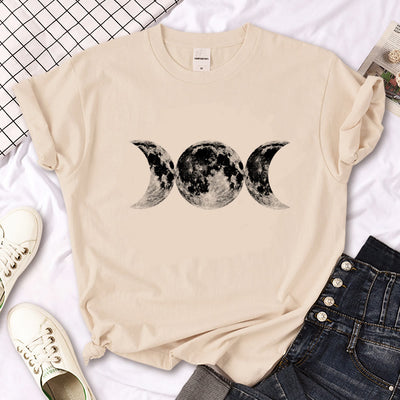 Olivenorma – T-Shirt „Hexen-Triple Moon“ im Gothic-Print in Khaki