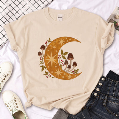 Olivenorma – T-Shirt „Hexen-Triple Moon“ im Gothic-Print in Khaki
