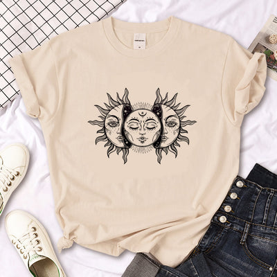 Olivenorma – T-Shirt „Hexen-Triple Moon“ im Gothic-Print in Khaki