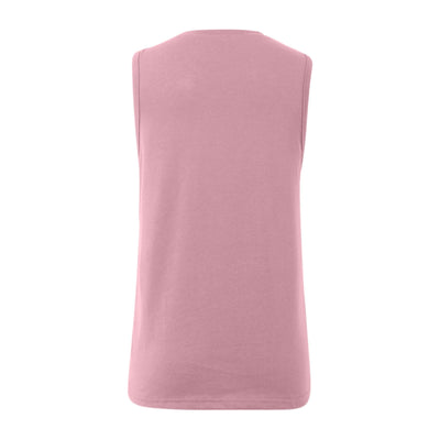 Olivenorma – Ärmelloses, großes Trägershirt mit Lotus-Print