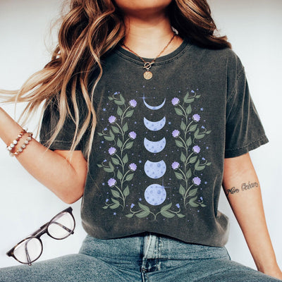 Olivenorma Himmlisches Mondphasen-T-Shirt