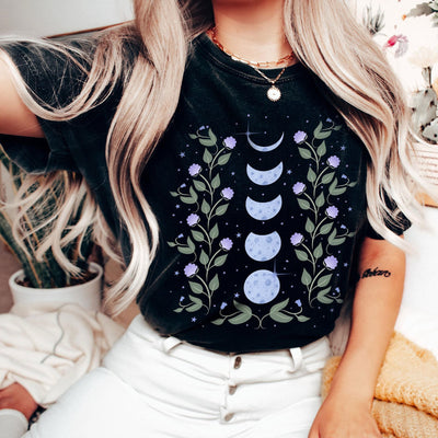 Olivenorma Himmlisches Mondphasen-T-Shirt