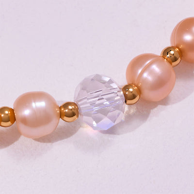 Olivenorma Süßwasserperlen Amethyst Anhänger Armband
