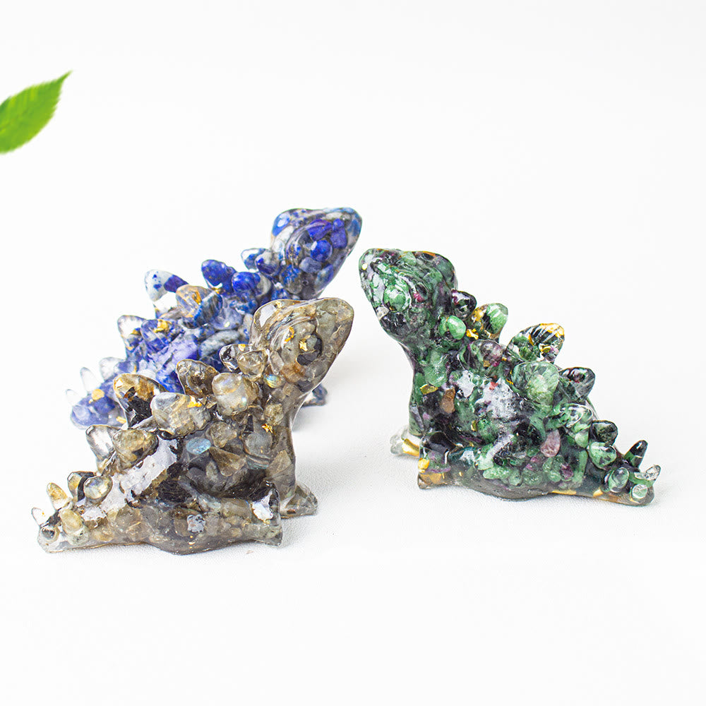 Olivenorma Kristall-Epoxidharz, süße kleine Dinosaurier-Edelstein-Dekoration