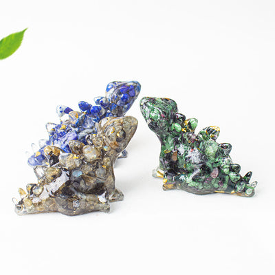 Olivenorma Kristall-Epoxidharz, süße kleine Dinosaurier-Edelstein-Dekoration