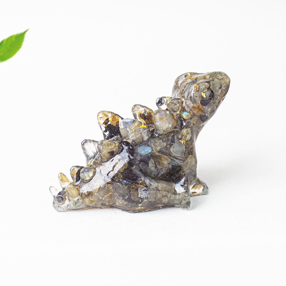 Olivenorma Kristall-Epoxidharz, süße kleine Dinosaurier-Edelstein-Dekoration