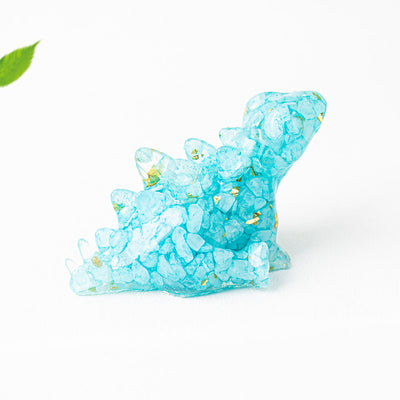 Olivenorma Kristall-Epoxidharz, süße kleine Dinosaurier-Edelstein-Dekoration