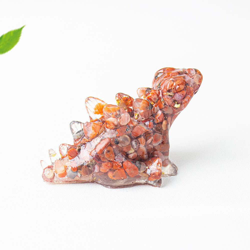 Olivenorma Kristall-Epoxidharz, süße kleine Dinosaurier-Edelstein-Dekoration