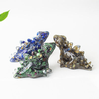 Olivenorma Kristall-Epoxidharz, süße kleine Dinosaurier-Edelstein-Dekoration