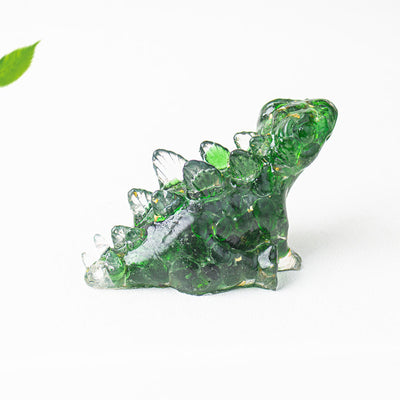 Olivenorma Kristall-Epoxidharz, süße kleine Dinosaurier-Edelstein-Dekoration