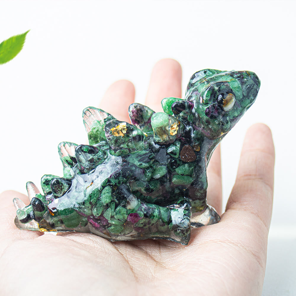 Olivenorma Kristall-Epoxidharz, süße kleine Dinosaurier-Edelstein-Dekoration