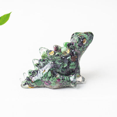 Olivenorma Kristall-Epoxidharz, süße kleine Dinosaurier-Edelstein-Dekoration