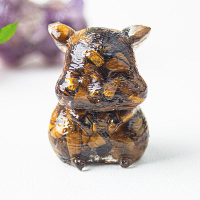 Olivenorma Kristall-Epoxidharz, süße Hamster-Edelstein-Dekoration