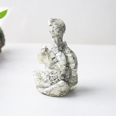 Olivenorma Kristall-Epoxid-Dekoration mit meditierender Schildkröte