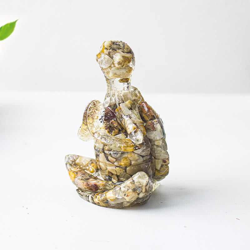 Olivenorma Kristall-Epoxid-Dekoration mit meditierender Schildkröte
