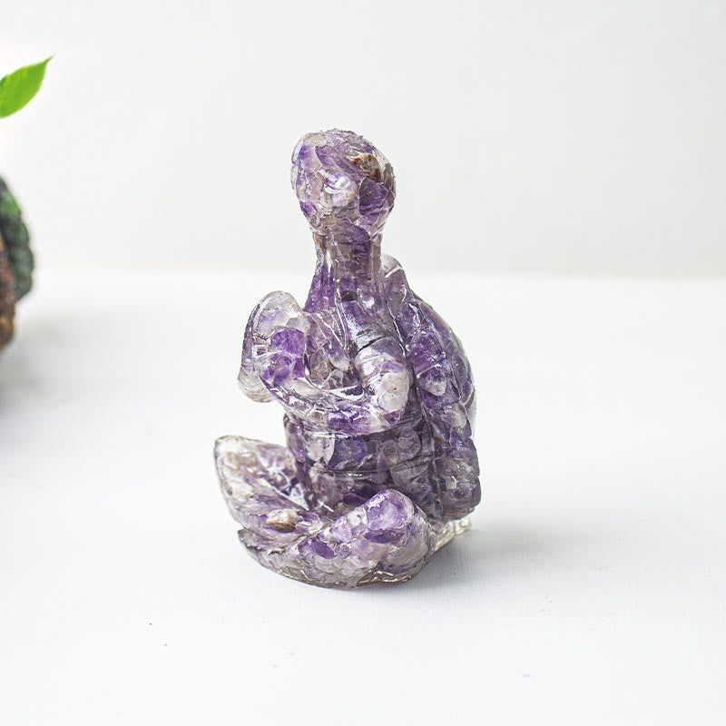 Olivenorma Kristall-Epoxid-Dekoration mit meditierender Schildkröte